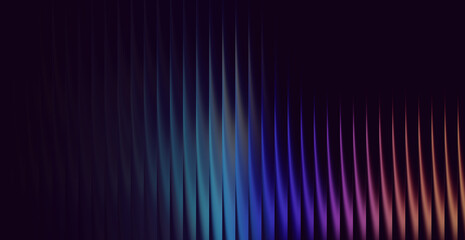 Dark abstract background with vertical lines and neon glow