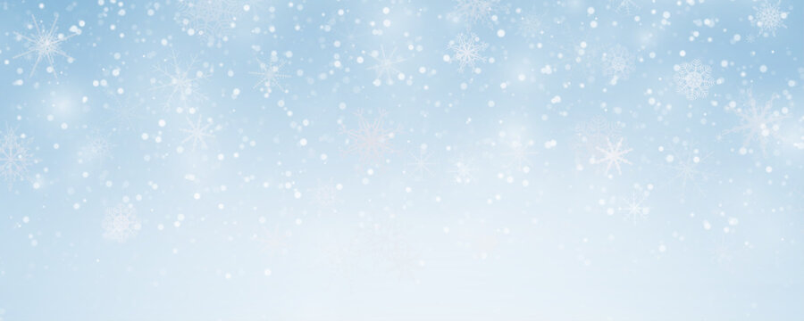 Winter background with falling snowflakes isolated on transparent background, vector png. Snowfall, blizzard, snow storm, snow hurricane. Snowflakes.	

