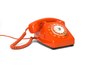 Téléphone orange vintage © Anthony SEJOURNE