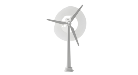 Small wind turbine as sustainable energy source concept isolated PNG with Transparent Background