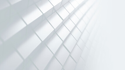 3D Abstract White Background With Textured Geometric Shapes