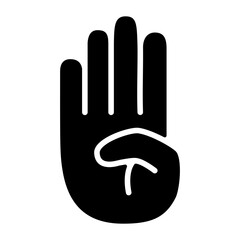 No.4のハンドサイン（シルエットver.）