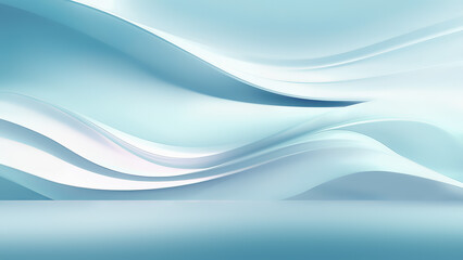 Gentle Waves of Light Blue in a Minimalistic Interior Design