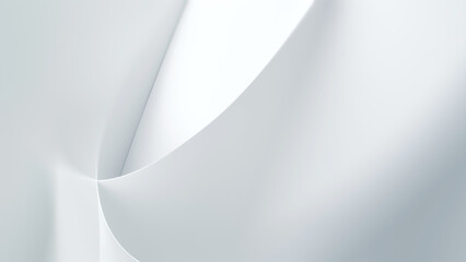 Minimalistic White Paper Background With Smooth Curves