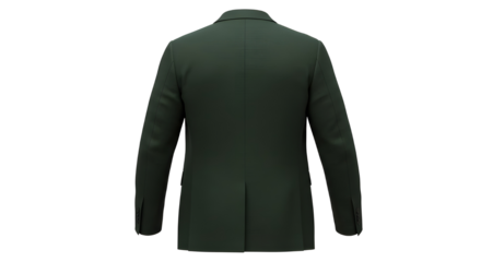 Dark green blazer jacket for menswear fashion isolated PNG with Transparent Background