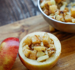 Bratapfel Apfel geschmort Dessert Apfel Vanillesauce Herbst Winter Weihnachten Zimt