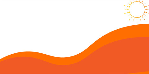 Vector orange line background curve element with white space for text and message design, overlapping layers, vector