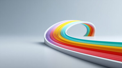 Fototapeta premium Colorful Curved Path 