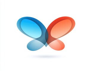Colorful butterfly logo, a vibrant symbol of transformation and nature's beauty abstract
