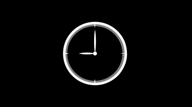 clock tricking. Clock Time Lapse ,black background. 