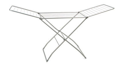 Modern Folding Clothes Drying Rack Laundry Solution for Energy Efficient Lifestyle in a White Background, Detailed View