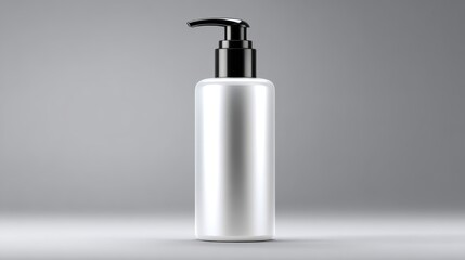 Obraz premium Luxury cosmetic pump bottle display minimalist studio mock-up container beauty concept elegant environment
