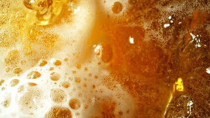 Macro Shot of Pouring Beer Drink , abstract background