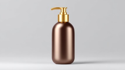 Fototapeta premium Luxury cosmetic pump bottle display in professional setting high-end container for beauty products