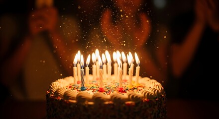 Birthday Cake with Candles Celebration