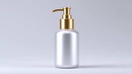 Naklejka premium Luxury cosmetic pump bottle display clean environment realistic container for beauty products