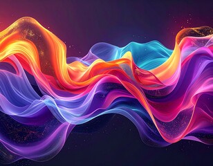 Obraz premium abstract, liquid-style digital illustration of flowing, 