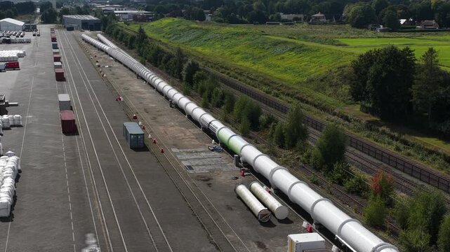 hyperloop test facility. The hyperloop is a concept for a vacuum train. Transport system at high speeds.