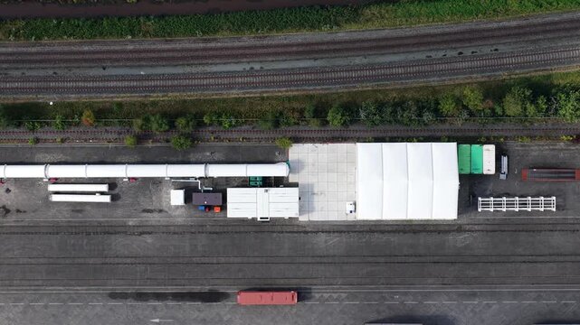 hyperloop test facility. The hyperloop is a concept for a vacuum train. Transport system at high speeds.