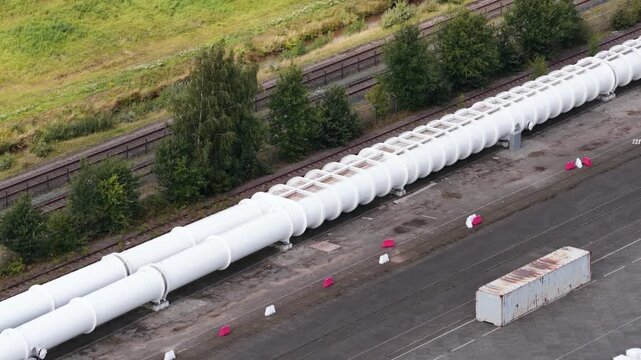 hyperloop test facility. The hyperloop is a concept for a vacuum train. Transport system at high speeds.