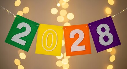 Happy new year 2028 banner