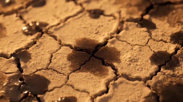 Expanding Raindrop Stains on Peat Mosaic