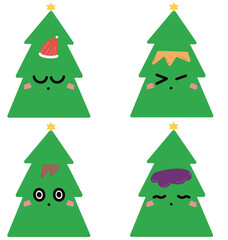 Simple christmas tree set