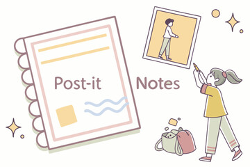 Young Asian girl adds details to a photograph with a cheerful, creative spirit