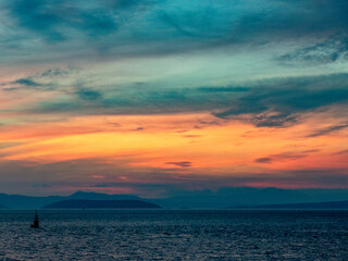Sonnnenuntergang am Meer