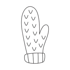 Doodle illustration of mittens