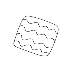 Doodle illustration of pillow in vector