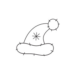 Doodle illustration of Santa hat