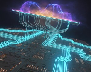 Naklejka premium technology, technology art, technology image, technology icon, technology design