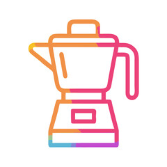 Obraz premium Colorful modern blender in minimal flat design style 