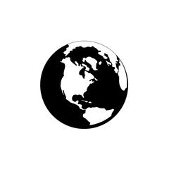 globe on black background