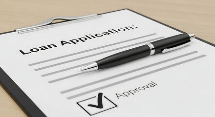 Loan application approval with pen