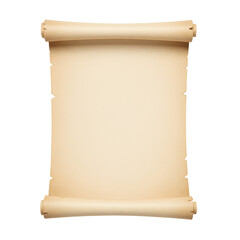 Old Paper Scroll Unfurled with Blank Surface for Text or Message