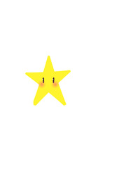 yellow star isolated on white