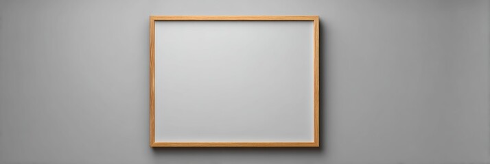 Minimal blank frame mockup with natural sunlight and shadows on the wall, perfect for artwork, poster, or photography presentation in modern interior design.