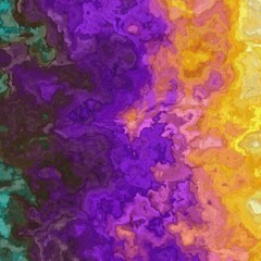 Abstract marble texture with purple and yellow colors.