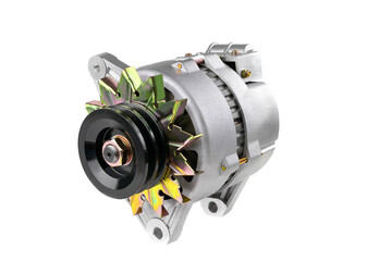 truck generator on white background close up generator for electric network