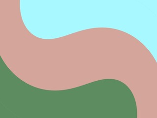 Abstract wavy background in blue, pink, and green.