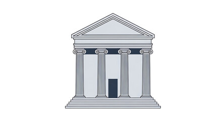 Building with Columns and a Door