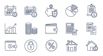 Financial Planning Icon Set