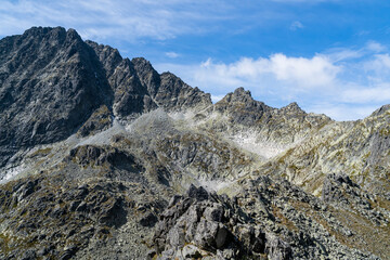 The Main Ridge of the Tatra Mountains with a fragment of Martin's Road (Martinovka), which can be reached at Gerlach.