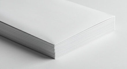 Stack of Fresh and Crisp White Paper Sheets, Representing Opportunities, Plans, and Projects, Perfect for Mockups and Design Inspirations in