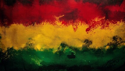 Obraz premium Black History Month Celebration Background A Textured Canvas With Grunge Texture In Red Yellow And Green Paint Colors Symbolizing The Significance Of Black History Month