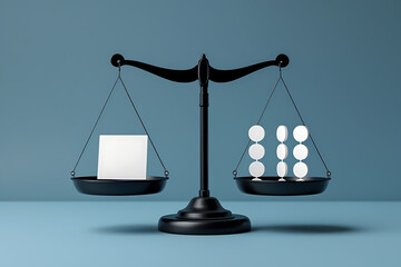 The Weight of One Vote - Symbolic Balance Scale Concept