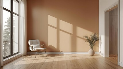 Bright Neutral Interior with Soft Natural Shadows