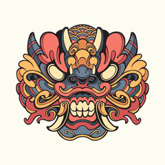 Design barong dance vector art
